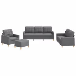 VidaXL 3201267, Grigio, Schiuma, Metallo, Poliestere, Tessile, 60 cm, 50 cm, 41 cm