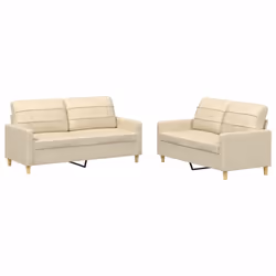 VidaXL 3201276, Crema, Schiuma, Metallo, Poliestere, Tessile, 158 cm, 77 cm, 80 cm