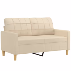 vidaXL Set di Divani 3 pz con Cuscini Crema in Tessuto - Vista aggiuntiva 3