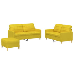 VidaXL 3201287 set di mobili per soggiorno Giallo Metallo, Legno compensato