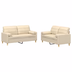 VidaXL 3201292, Crema, Schiuma, Metallo, Poliestere, Tessile, 158 cm, 77 cm, 80 cm