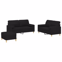 VidaXL 3201302, Nero, Schiuma, Metallo, Poliestere, Tessile, 70 cm, 55 cm, 41 cm