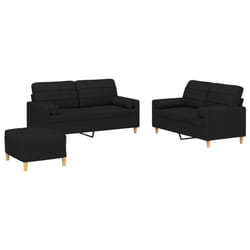 VidaXL 3201302 set di mobili per soggiorno Nero
