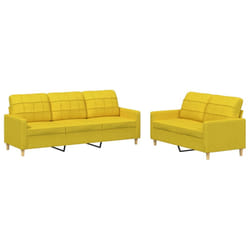 VidaXL 3201311 set di mobili per soggiorno Giallo Metallo, Legno compensato