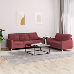 VidaXL 3201312 set di mobili per soggiorno Rosso