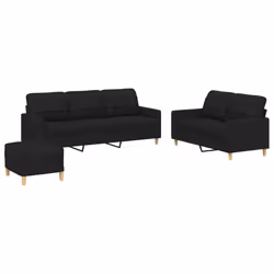 VidaXL 3201318, Nero, Schiuma, Metallo, Poliestere, Tessile, 60 cm, 50 cm, 41 cm