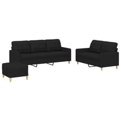 VidaXL 3201318 set di mobili per soggiorno Nero