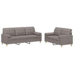 VidaXL 3201329 set di mobili per soggiorno Grigio talpa