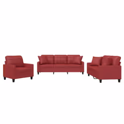VidaXL 3201346, Rosso, Schiuma, Ecopelle, Metallo, Polywood, Tessile, 60 cm, 50 cm, 41 cm