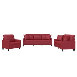 VidaXL 3201346 set di mobili per soggiorno Rosso