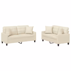 VidaXL 3201369, Crema, Schiuma, Ecopelle, Metallo, Polywood, Tessile, 158 cm, 77 cm, 80 cm