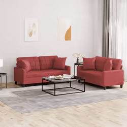 VidaXL 3201371 set di mobili per soggiorno Rosso