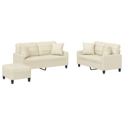 VidaXL 3201374 set di mobili per soggiorno Crema