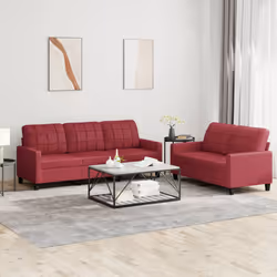 VidaXL 3201381 set di mobili per soggiorno Rosso
