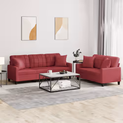 VidaXL 3201391 set di mobili per soggiorno Rosso
