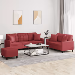 VidaXL 3201396 set di mobili per soggiorno Rosso