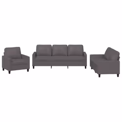 VidaXL 3201400, Grigio, Schiuma, Ecopelle, Metallo, Polywood, Tessile, 198 cm, 77 cm, 80 cm