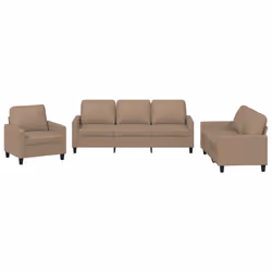 VidaXL 3201407, Cappuccino, Schiuma, Ecopelle, Metallo, Polywood, Tessile, 60 cm, 50 cm, 41 cm