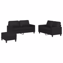 VidaXL 3201413, Nero, Schiuma, Ecopelle, Metallo, Polywood, Tessile, 70 cm, 55 cm, 41 cm