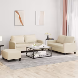 VidaXL 3201414 set di mobili per soggiorno Crema