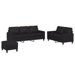VidaXL 3201423, Nero, Schiuma, Ecopelle, Metallo, Polywood, Tessile, 60 cm, 50 cm, 41 cm