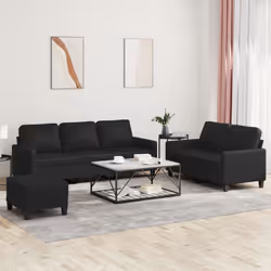 VidaXL 3201423 set di mobili per soggiorno Nero