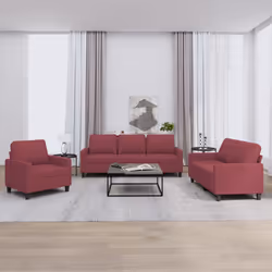 VidaXL 3201434 set di mobili per soggiorno Rosso