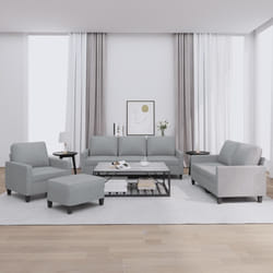 Set di Divani 4 pz con Cuscini Grigio Chiaro in Tessutocod mxl 83122