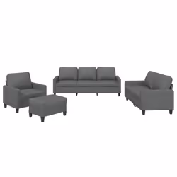 VidaXL 3201437, Grigio, Schiuma, Metallo, Poliestere, Tessile, 60 cm, 50 cm, 41 cm