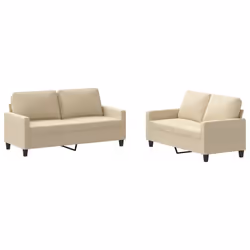 VidaXL 3201446, Crema, Schiuma, Metallo, Poliestere, Tessile, 158 cm, 77 cm, 80 cm