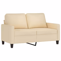 vidaXL Set di Divani 3 pz con Cuscini Crema in Tessuto - Vista aggiuntiva 3