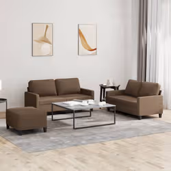 VidaXL 3201455 set di mobili per soggiorno Marrone Metallo, Legno compensato - Vista aggiuntiva 2