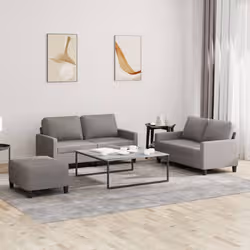VidaXL 3201459 set di mobili per soggiorno Grigio talpa Metallo, Legno compensato - Vista aggiuntiva 2