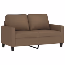 vidaXL Set di Divani 2 pz con Cuscini Marrone in Tessuto - Vista aggiuntiva 3