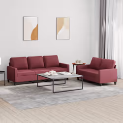 VidaXL 3201466 set di mobili per soggiorno Rosso