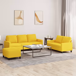 VidaXL 3201473 set di mobili per soggiorno Giallo - Vista aggiuntiva 2