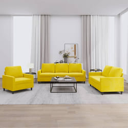 VidaXL 3201482 set di mobili per soggiorno Giallo