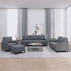 vidaXL Set di Divani 4 pz con Cuscini Grigio Scuro in Velluto