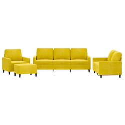 VidaXL 3201492 set di mobili per soggiorno Giallo