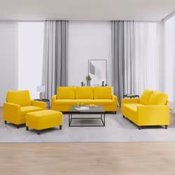 VidaXL 3201492 set di mobili per soggiorno Giallo - Vista aggiuntiva 2