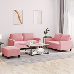 VidaXL 3201509 set di mobili per soggiorno Rosa Metallo, Legno compensato - Vista aggiuntiva 2