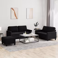 VidaXL 3201511 set di mobili per soggiorno Nero Metallo, Legno compensato - Vista aggiuntiva 2