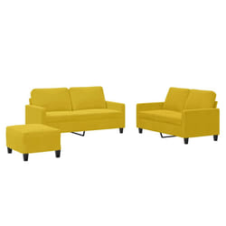 VidaXL 3201512 set di mobili per soggiorno Giallo Metallo, Legno compensato