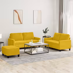 VidaXL 3201512 set di mobili per soggiorno Giallo Metallo, Legno compensato - Vista aggiuntiva 2