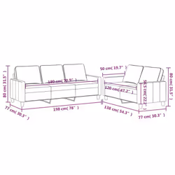 VidaXL 3201516 set di mobili per soggiorno Grigio - Vista aggiuntiva 7