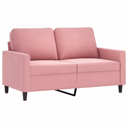 vidaXL Set di Divani 2 pz con Cuscini rosa in Velluto - Vista aggiuntiva 3