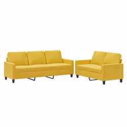 VidaXL 3201522, Giallo, Schiuma, Metallo, Poliestere, Polywood, Tessile, 198 cm, 77 cm, 80 cm