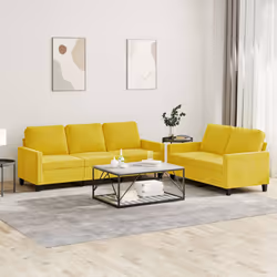 VidaXL 3201522 set di mobili per soggiorno Giallo