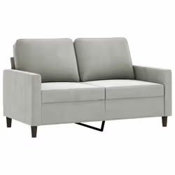 Set di Divani 3 pz con Cuscini Grigio Chiaro in Vellutocod mxl 107181 - Vista aggiuntiva 3