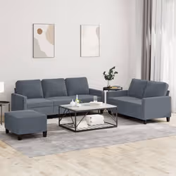 VidaXL 3201527 set di mobili per soggiorno Grigio scuro Metallo, Legno compensato - Vista aggiuntiva 2
